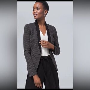 This White House Black Market size 8 Polka Dot Body Perfecting jacket is a score